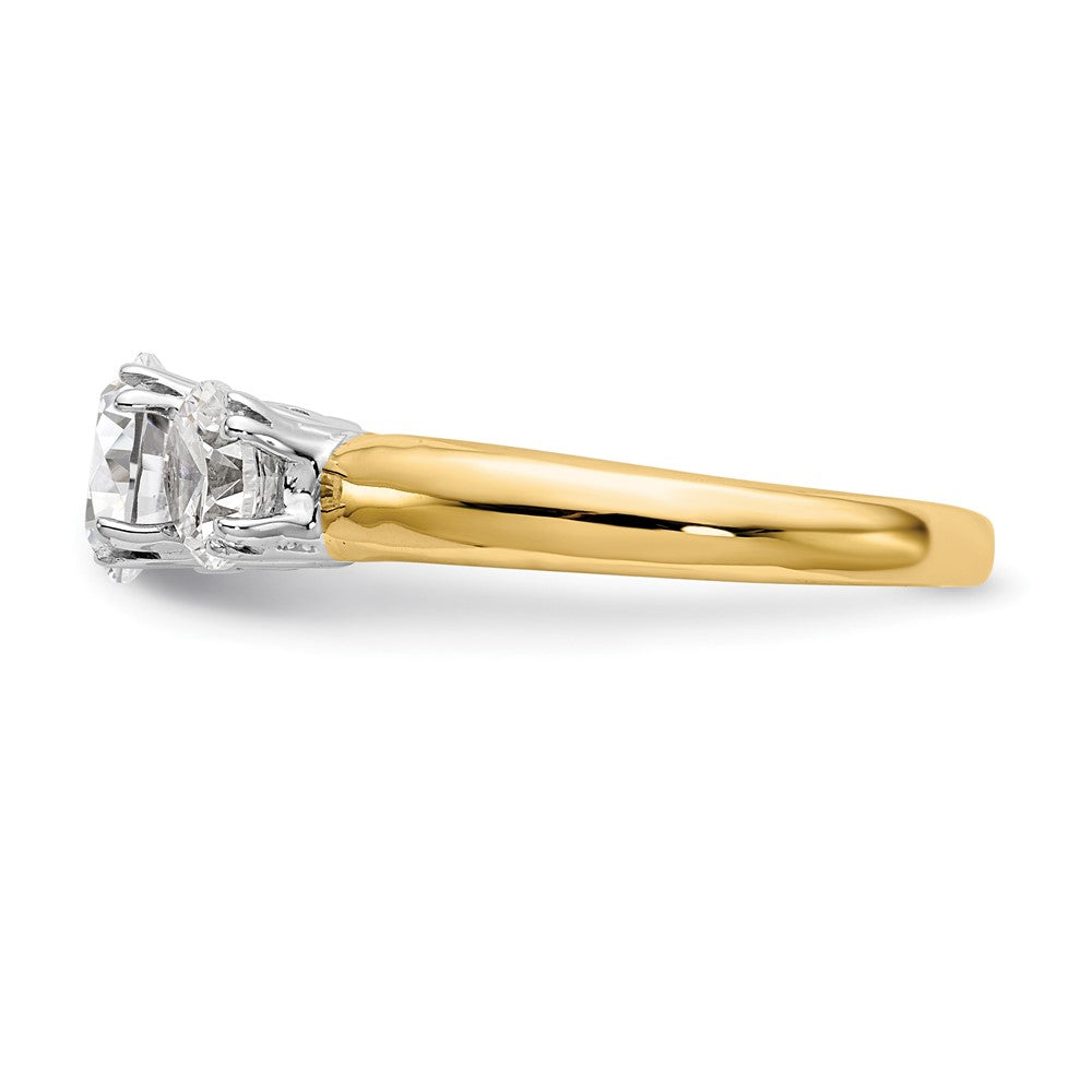 Buy Stylish 14K Two-Tone Engagement Ring Setting for 6.5mm Center Stone