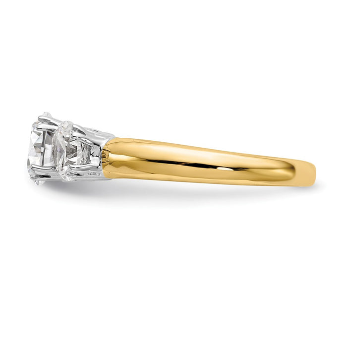 Buy Stylish 14K Two-Tone Engagement Ring Setting for 6.5mm Center Stone-3