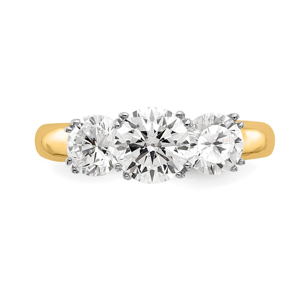 Buy Stylish 14K Two-Tone Engagement Ring Setting for 6.5mm Center Stone