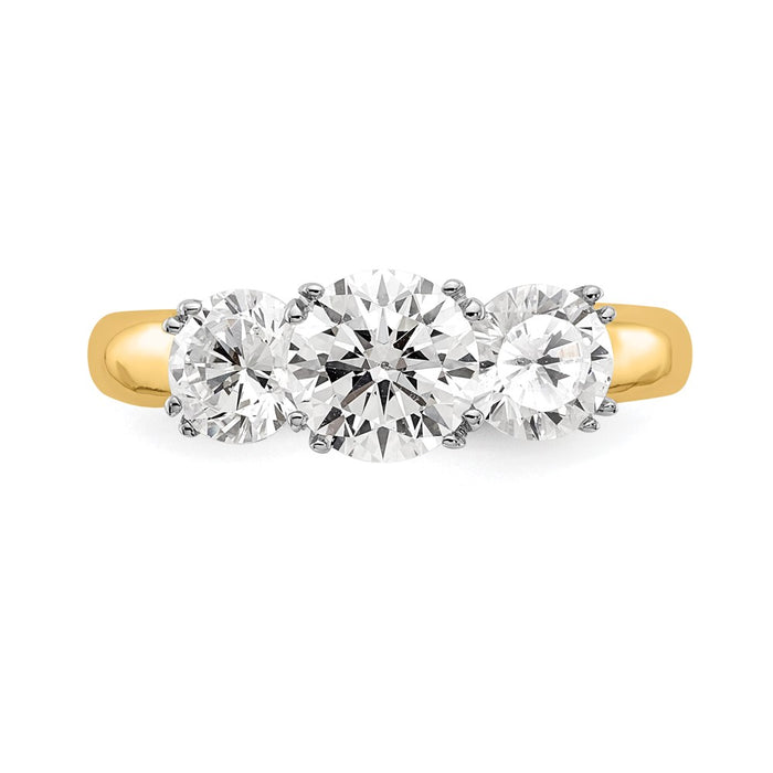 Buy Stylish 14K Two-Tone Engagement Ring Setting for 6.5mm Center Stone-4