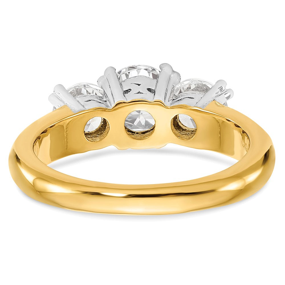 Buy Stylish 14K Two-Tone Engagement Ring Setting for 6.5mm Center Stone