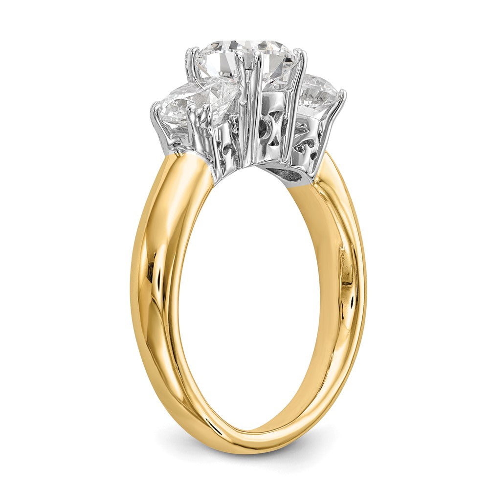 Buy Stylish 14K Two-Tone Engagement Ring Setting for 6.5mm Center Stone