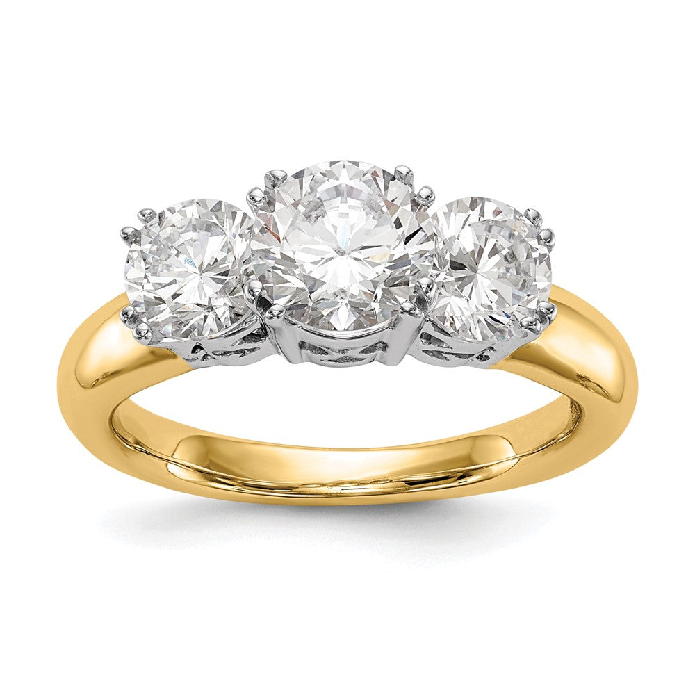Buy Stylish 14K Two-Tone Engagement Ring Setting for 6.5mm Center Stone
