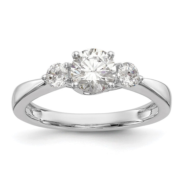 14K White Gold 3-Stone Engagement Ring Setting - Style GR1-1035079