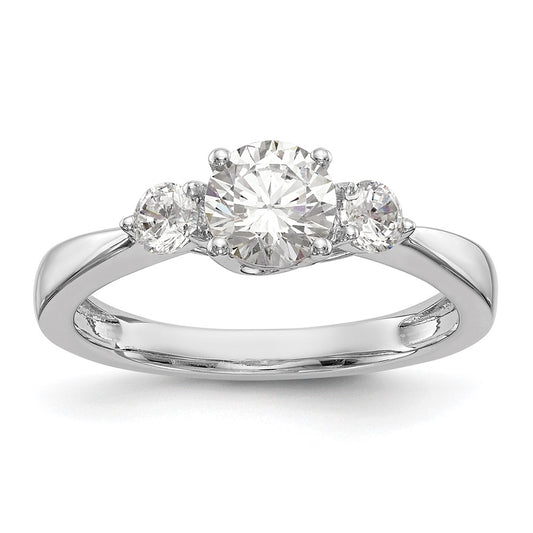 Buy Exclusive 14K White Gold 3-Stone Engagement Ring Setting | Stylish Value!