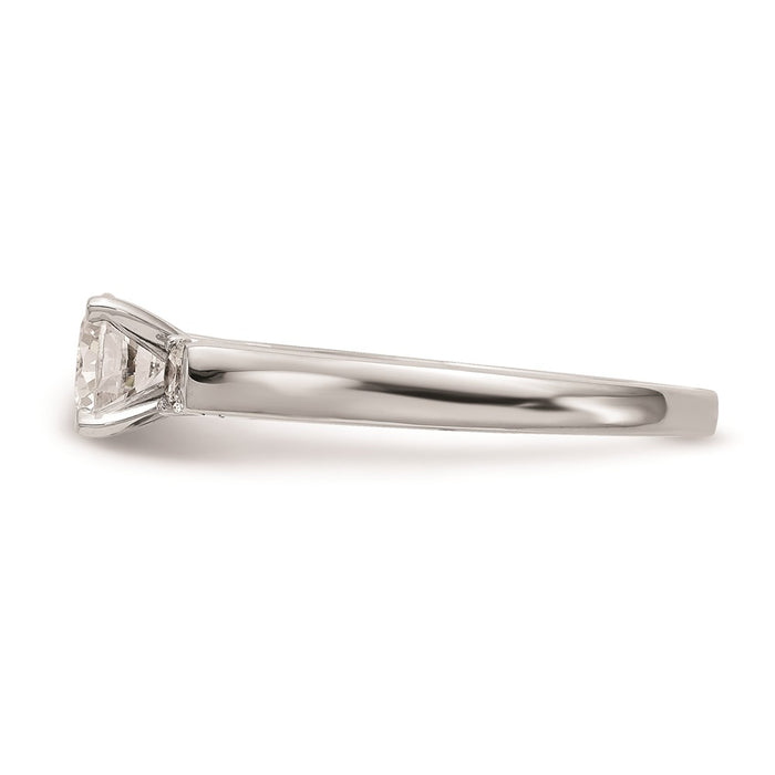 Exclusive 14K White Gold 3-Stone Engagement Ring Setting - Stylish & Affordable-3