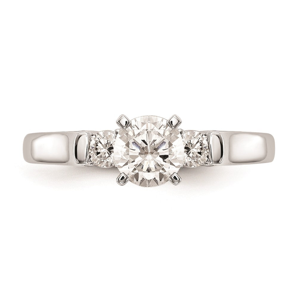 Exclusive 14K White Gold 3-Stone Engagement Ring Setting - Stylish & Affordable