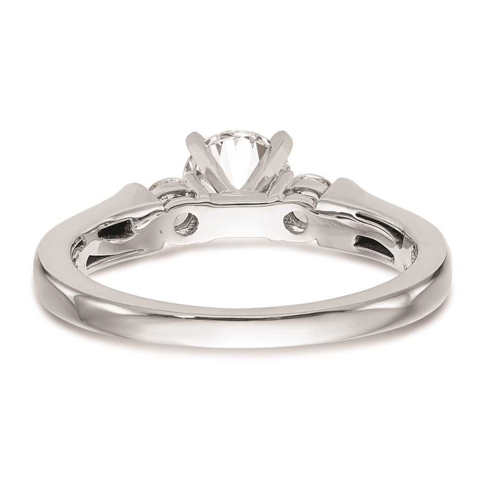 Exclusive 14K White Gold 3-Stone Engagement Ring Setting - Stylish & Affordable