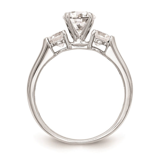 Buy Exclusive 14K White Gold 3-Stone Engagement Ring Setting - 1 Carat
