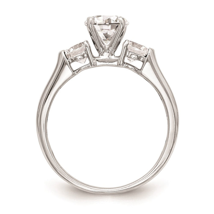 Buy Exclusive 14K White Gold 3-Stone Engagement Ring Setting - 1 Carat-2