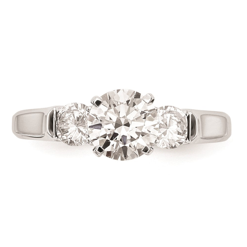 Buy Exclusive 14K White Gold 3-Stone Engagement Ring Setting - 1 Carat
