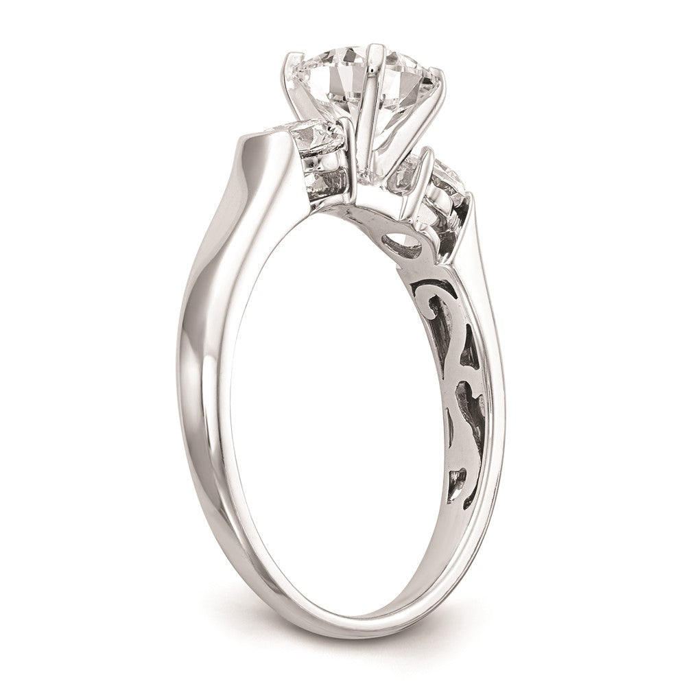Buy Exclusive 14K White Gold 3-Stone Engagement Ring Setting - 1 Carat