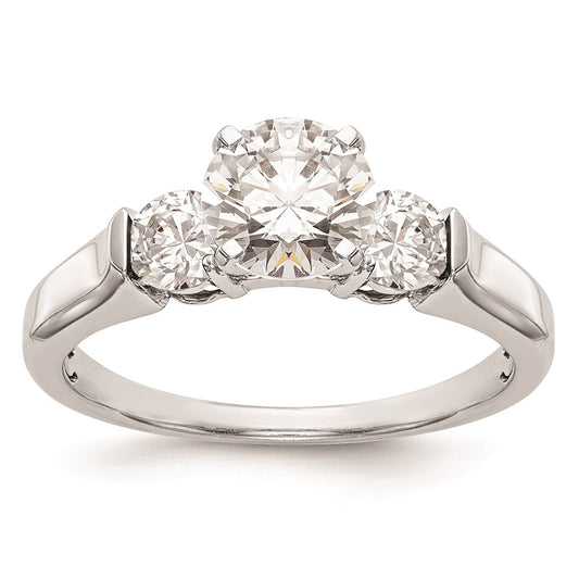 Buy Exclusive 14K White Gold 3-Stone Engagement Ring Setting - 1 Carat