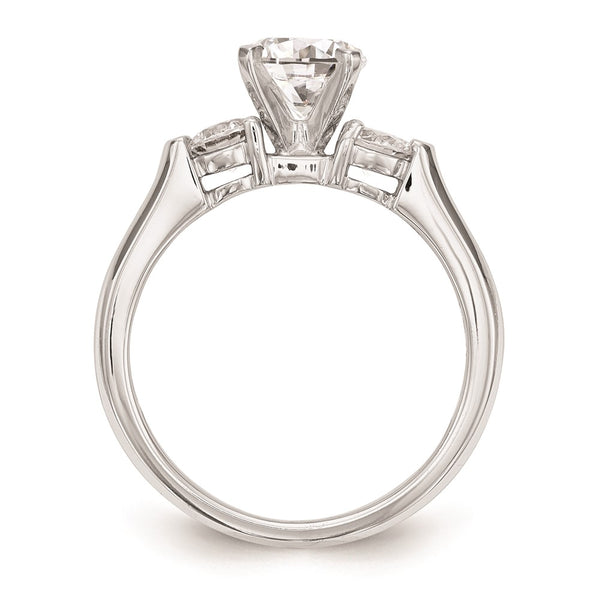 14K White Gold 3-Stone Engagement Ring Setting - 1 Carat - Style GR1-1035091