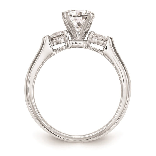 Buy Exclusive 14K White Gold 3-Stone Engagement Ring Setting | 1 Carat Value