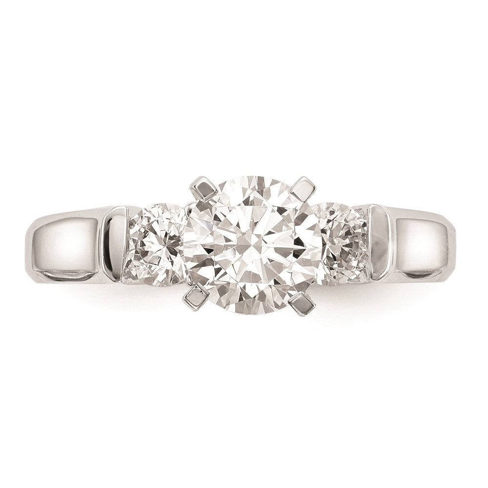 Buy Exclusive 14K White Gold 3-Stone Engagement Ring Setting | 1 Carat Value