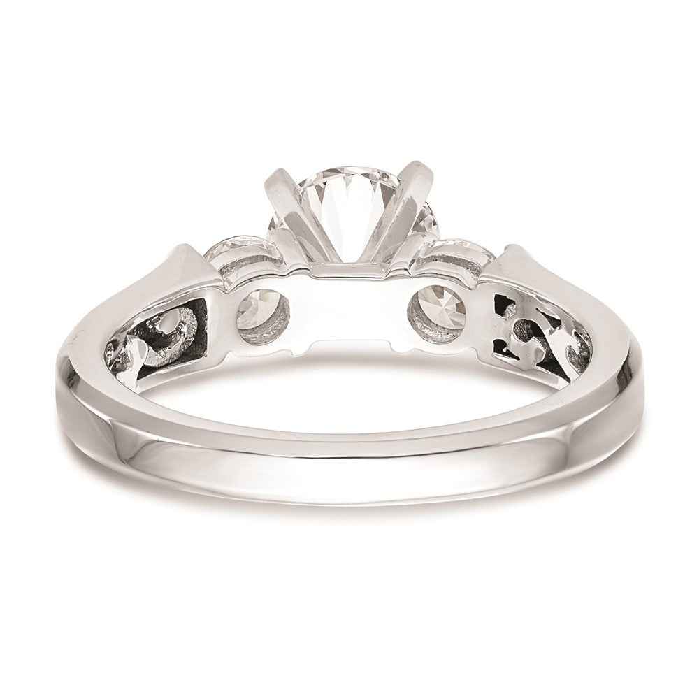 Buy Exclusive 14K White Gold 3-Stone Engagement Ring Setting | 1 Carat Value
