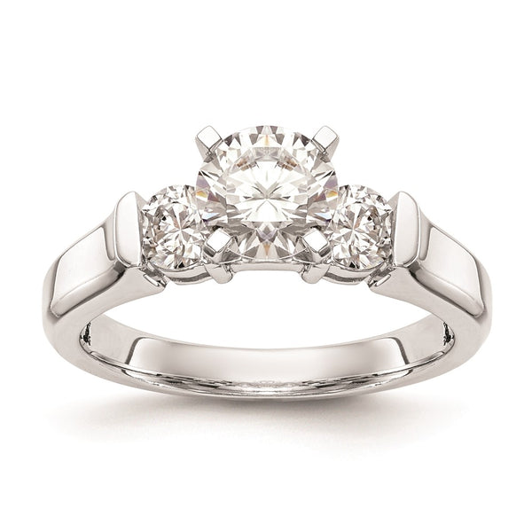 14K White Gold 3-Stone Engagement Ring Setting - 1 Carat - Style GR1-1035091