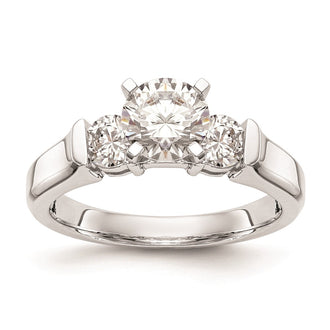 Buy Exclusive 14K White Gold 3-Stone Engagement Ring Setting | 1 Carat Value