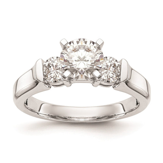 Buy Exclusive 14K White Gold 3-Stone Engagement Ring Setting | 1 Carat Value
