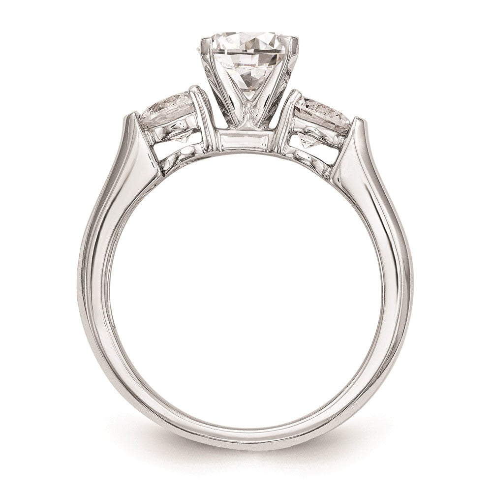Buy Stylish 14K White Gold 3-Stone Engagement Ring Setting, 1 Carat Total