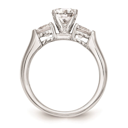 Buy Stylish 14K White Gold 3-Stone Engagement Ring Setting, 1 Carat Total