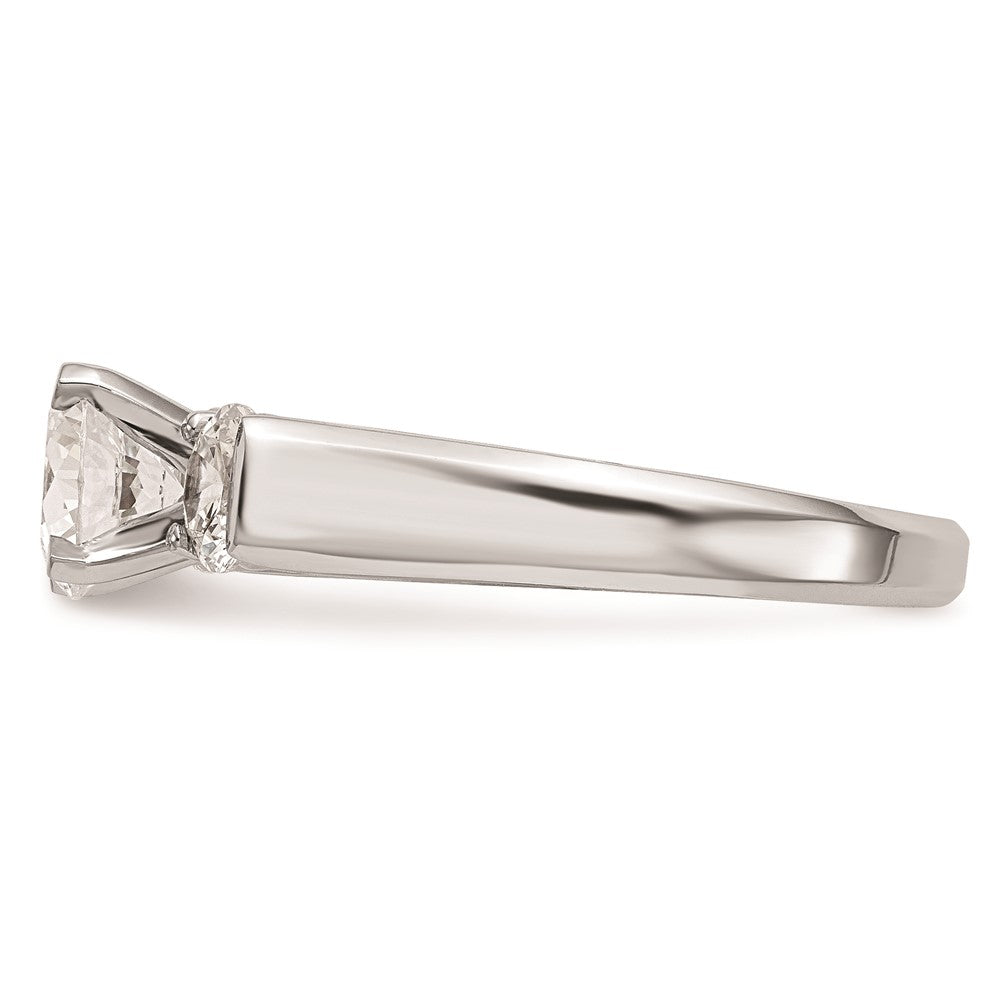 Buy Stylish 14K White Gold 3-Stone Engagement Ring Setting, 1 Carat Total