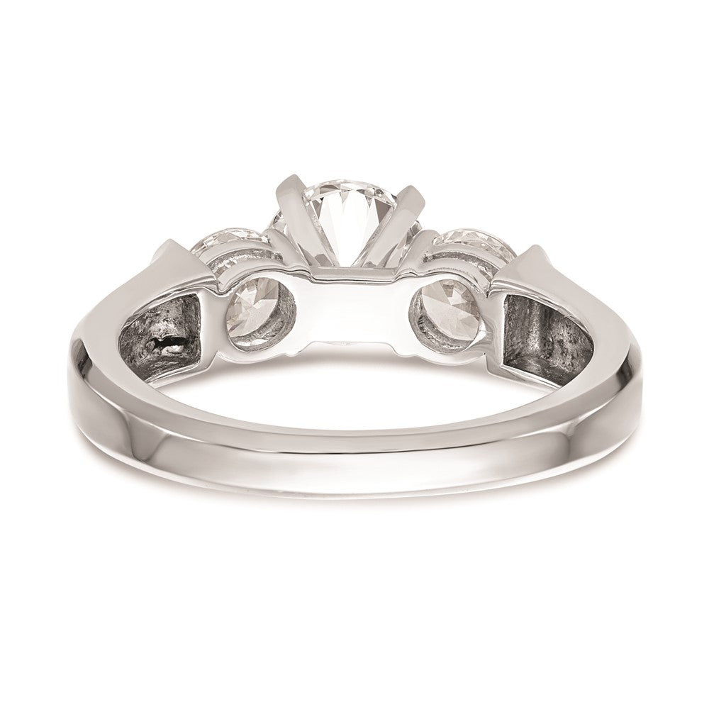 Buy Stylish 14K White Gold 3-Stone Engagement Ring Setting, 1 Carat Total