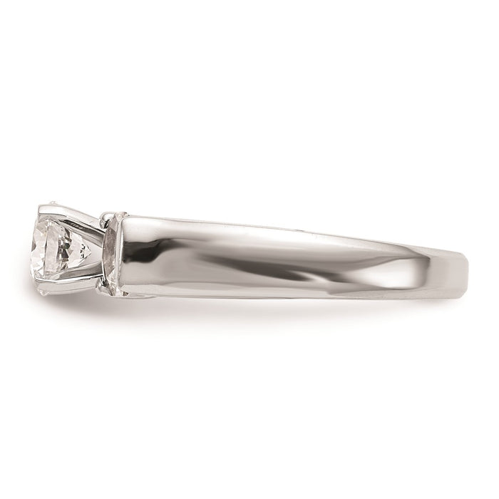 High-Quality 14K White Gold 3-Stone Engagement Ring Setting - Stylish Value!-3