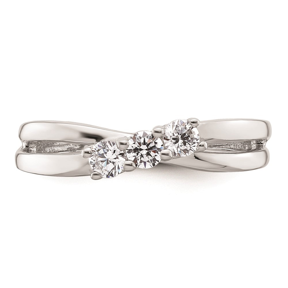 Buy Exclusive 14K White Gold 3-Stone Engagement Ring Setting - Stylish 1/10 Carat