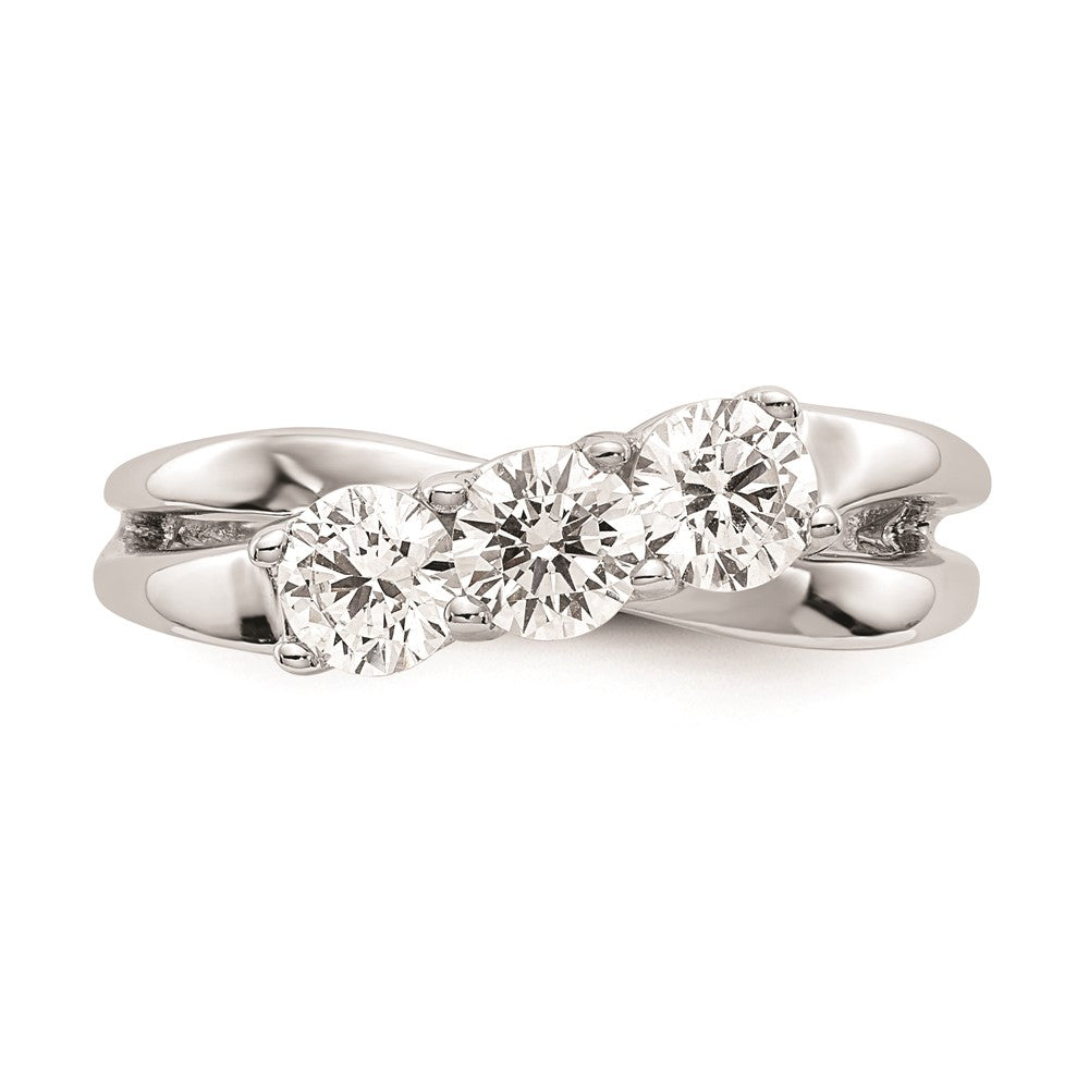 Buy 14K White Gold 3-Stone Engagement Ring Setting - Stylish & Affordable!