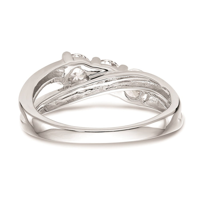 Buy 14K White Gold 3-Stone Engagement Ring Setting - Stylish & Affordable!-5