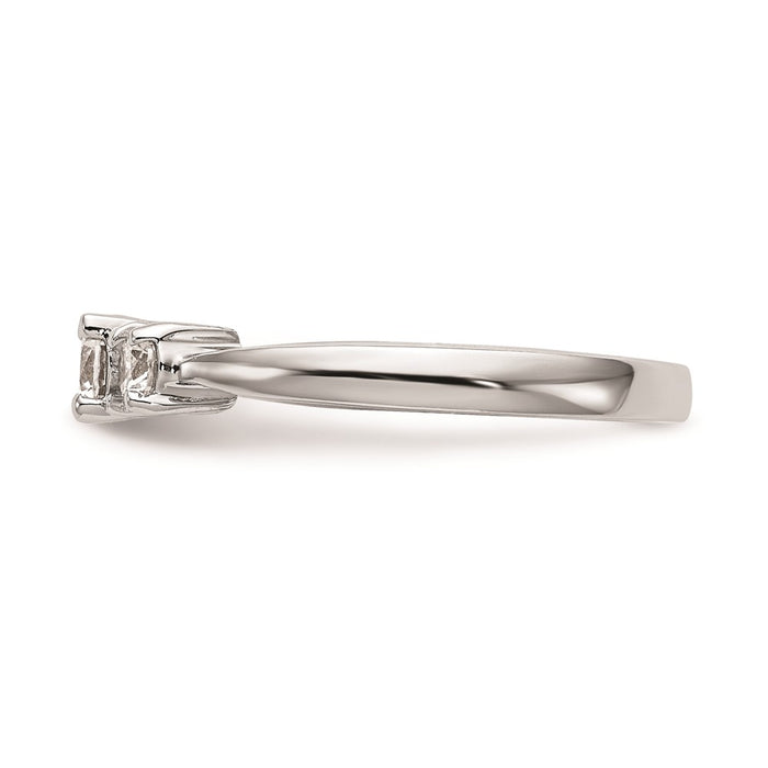Buy Exclusive 14K White Gold 3-Stone Engagement Ring Setting for 1/3 Carat-3