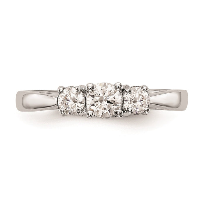 Buy Exclusive 14K White Gold 3-Stone Engagement Ring Setting for 1/3 Carat-4