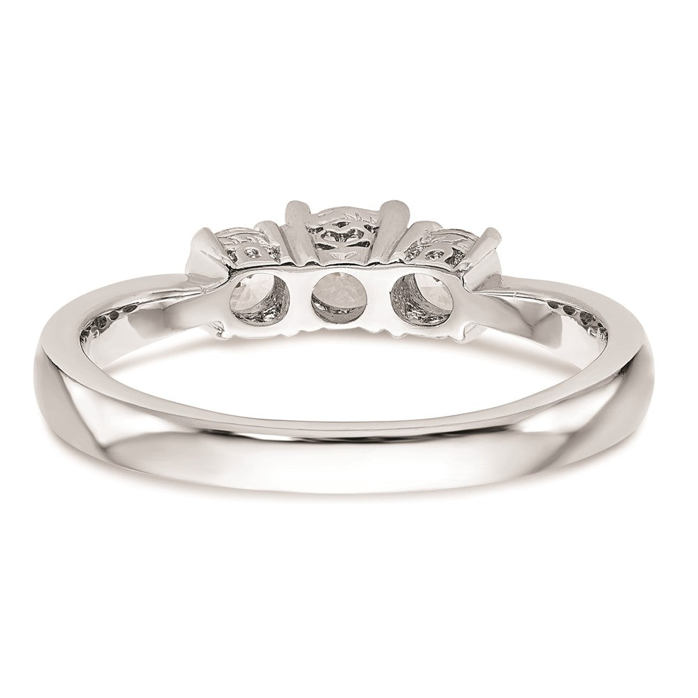 Buy Exclusive 14K White Gold 3-Stone Engagement Ring Setting for 1/3 Carat