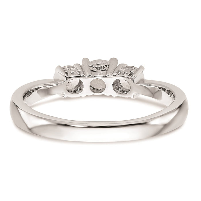 Buy Exclusive 14K White Gold 3-Stone Engagement Ring Setting for 1/3 Carat-5