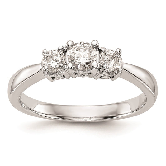 Buy Exclusive 14K White Gold 3-Stone Engagement Ring Setting for 1/3 Carat