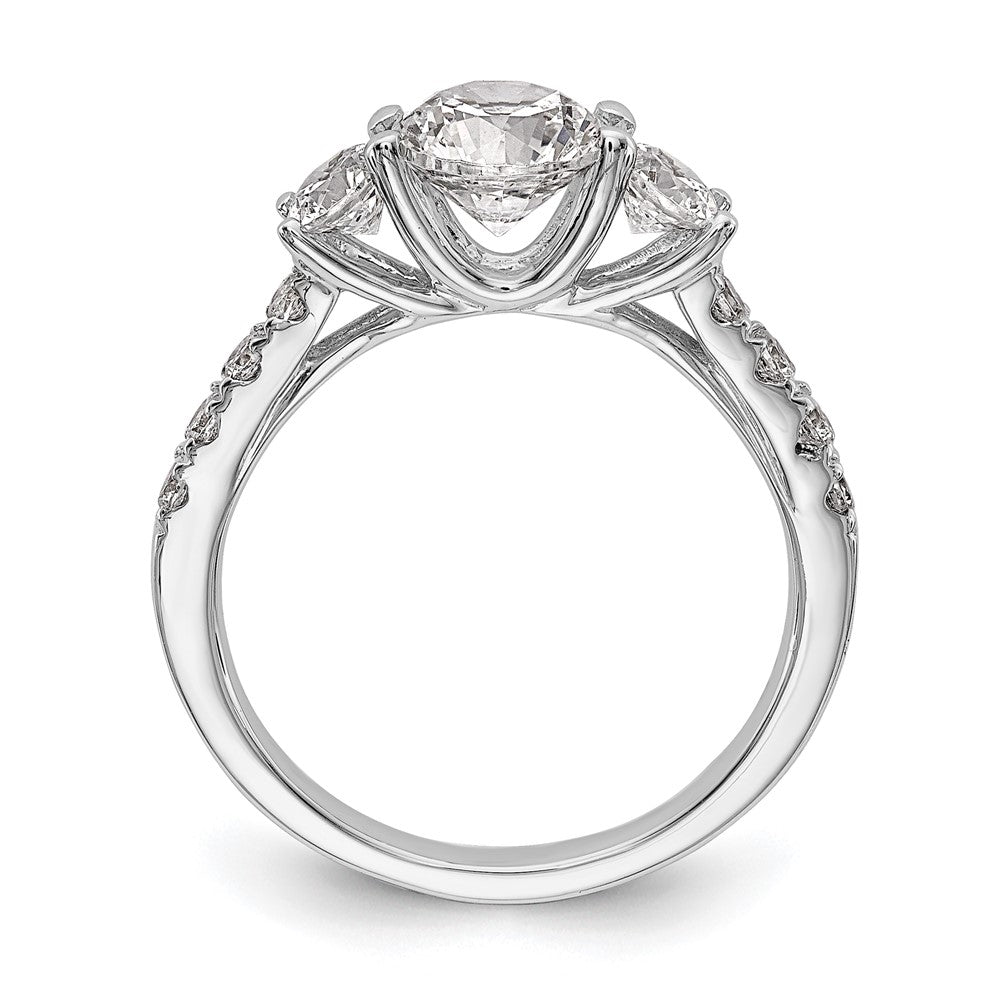Buy 14K White Gold Semi-Mount Engagement Ring | 1 Carat with Stylish Side Stones