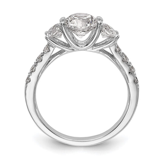 Buy 14K White Gold Semi-Mount Engagement Ring | 1 Carat with Stylish Side Stones