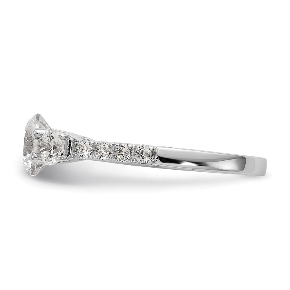 Buy 14K White Gold Semi-Mount Engagement Ring | 1 Carat with Stylish Side Stones