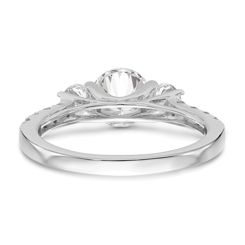 Buy 14K White Gold Semi-Mount Engagement Ring | 1 Carat with Stylish Side Stones