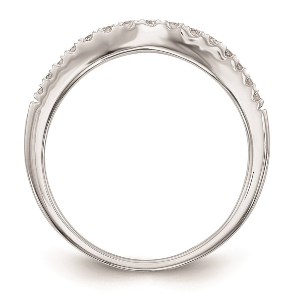 14K White Gold Curved Wedding Band Setting - Style GR1-1035605