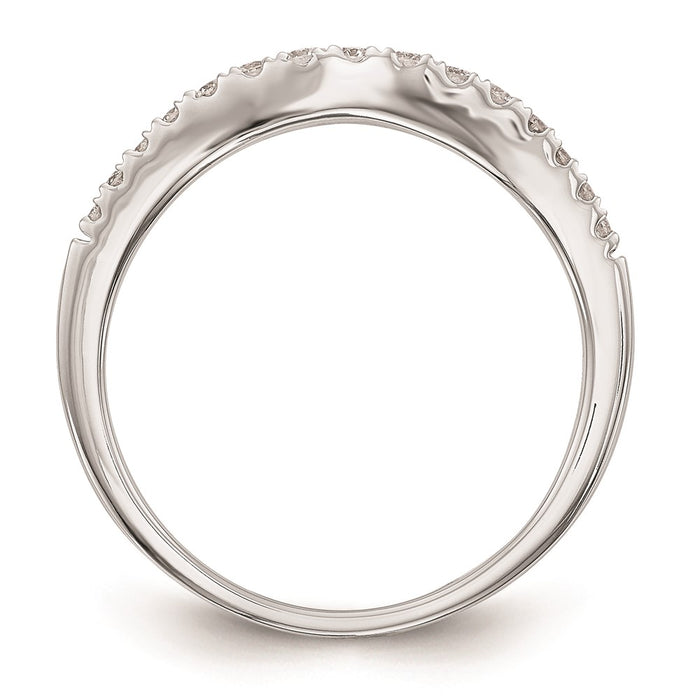 Buy Exclusive 14K White Gold Curved Wedding Band Setting - Stylish & Durable-2