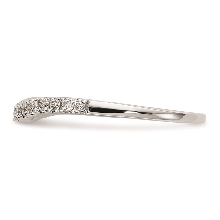 Buy Exclusive 14K White Gold Curved Wedding Band Setting - Stylish & Durable-3