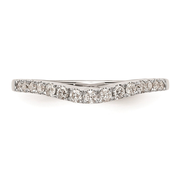 Buy Exclusive 14K White Gold Curved Wedding Band Setting - Stylish & Durable-4