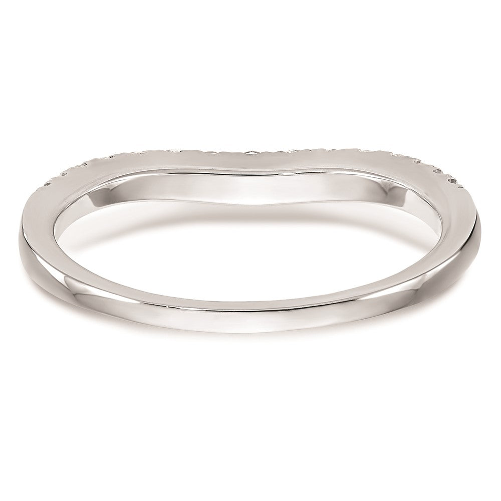 Buy Exclusive 14K White Gold Curved Wedding Band Setting - Stylish & Durable