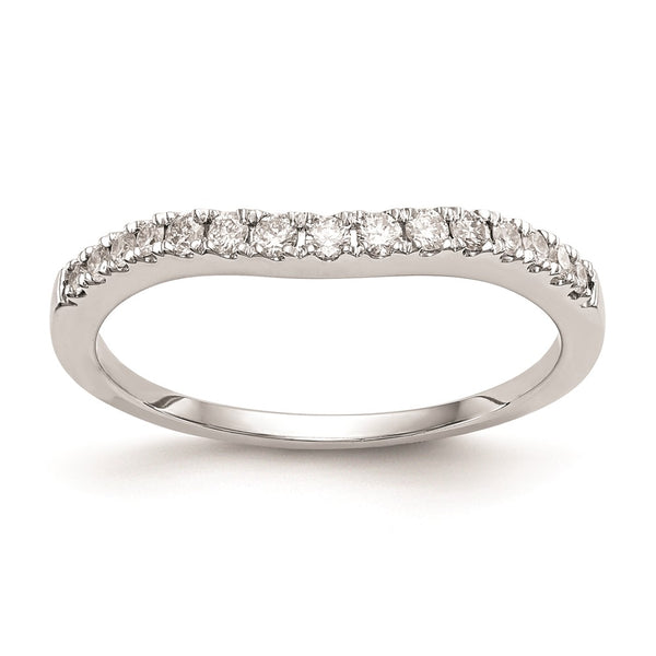 14K White Gold Curved Wedding Band Setting - Style GR1-1035605