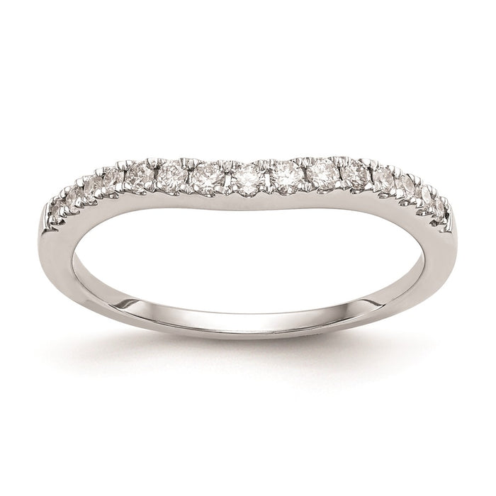 Buy Exclusive 14K White Gold Curved Wedding Band Setting - Stylish & Durable-1