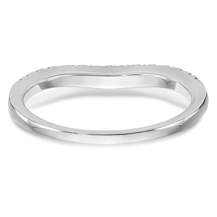Exclusive 14K White Gold 1/4 Carat Diamond Wedding Band - Stylish & Affordable-5