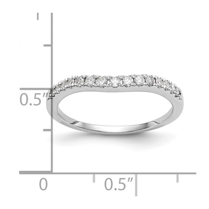 Exclusive 14K White Gold 1/4 Carat Diamond Wedding Band - Stylish & Affordable-7